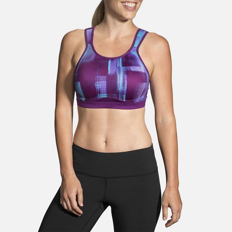 Brooks Maia Sports Running Bra - Women's - Multicolor (40926-KXWG)